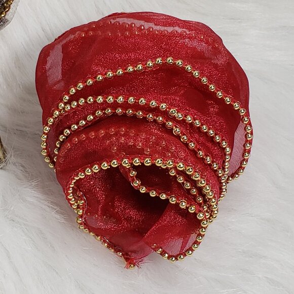 LOT Vintage Romantic Cottagecore coquette Bundle Dark Red Gold Pink multi Kitsch - Picture 6 of 7